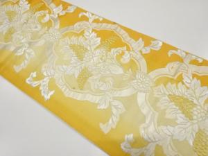 アンティーク　花更紗模様織り出し袋帯（材料）